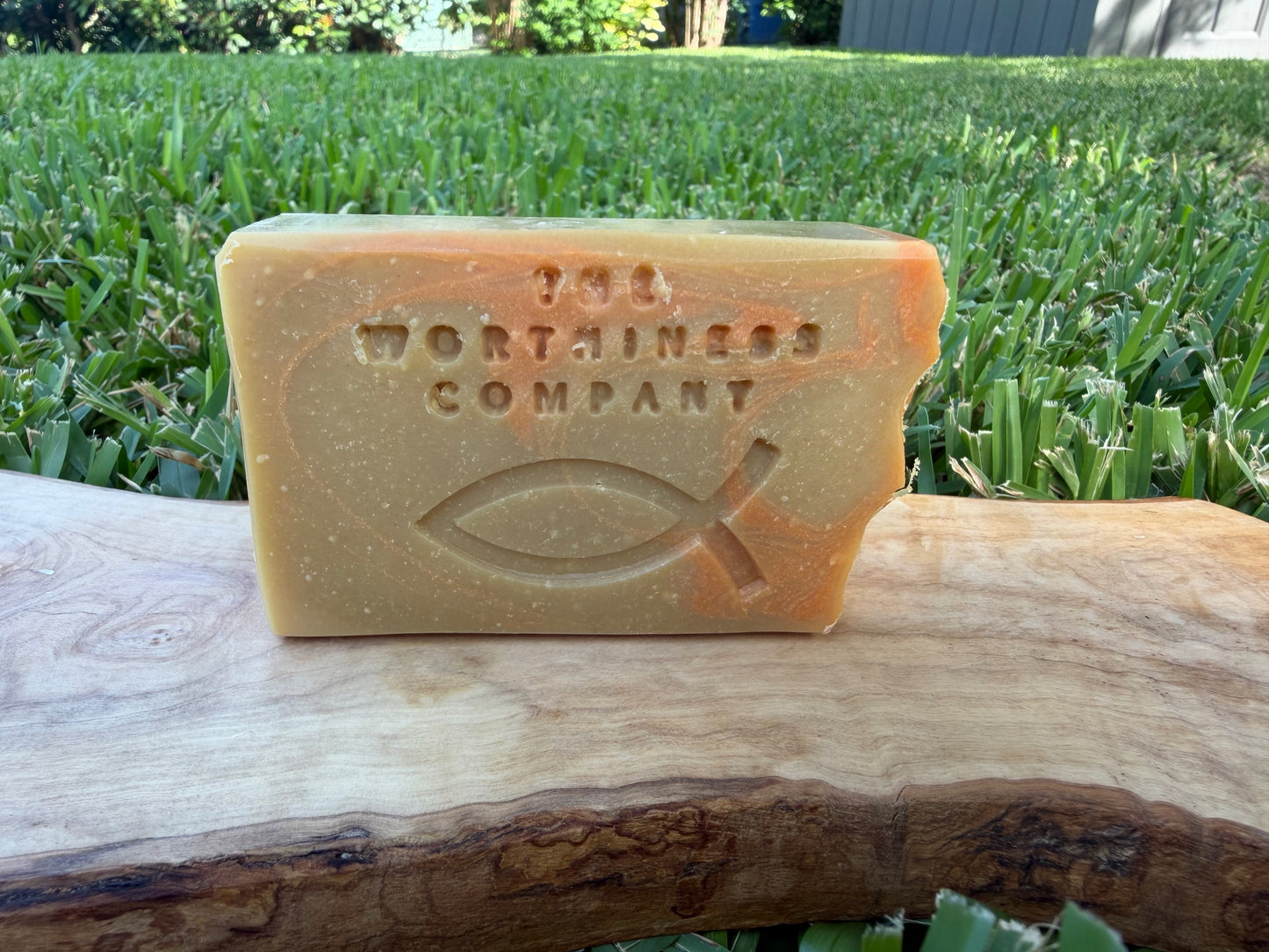 Full size bar of the Sea Moss and Turmeric Handcrafted Soap